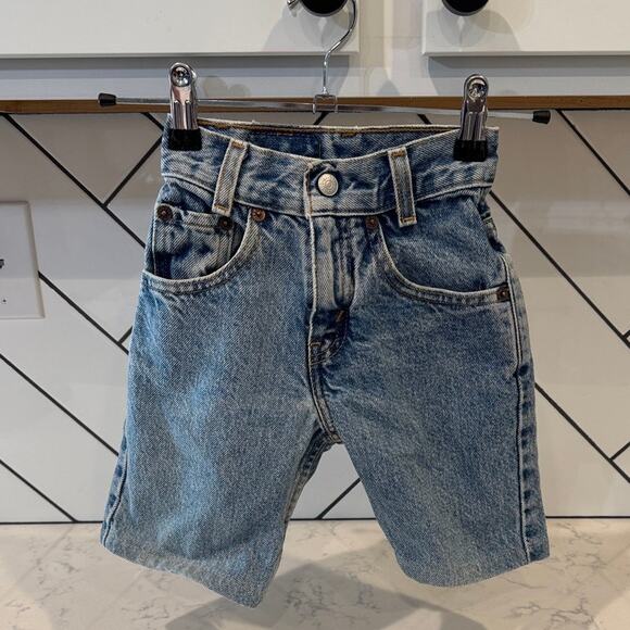 Levi’s 550 relaxed fit early Y2K vintage denim shorts jorts play size 5 slim - Picture 1 of 8